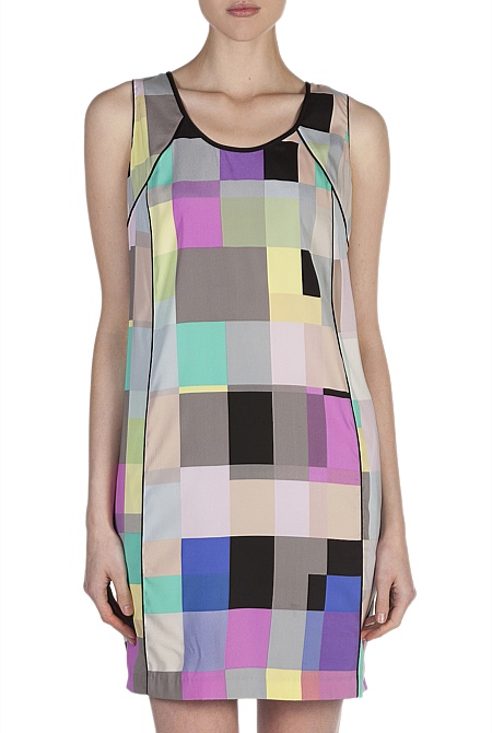 Light Lilac Geometric Print Dress - Dresses | Country Road