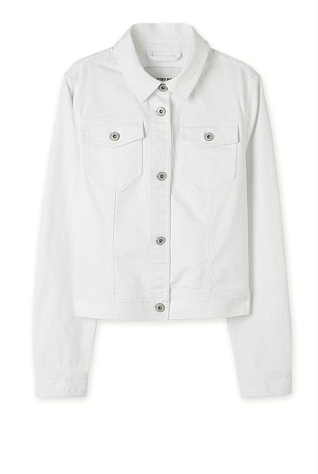 Antique White Drill Jean Jacket - Jackets & Coats | Country Road