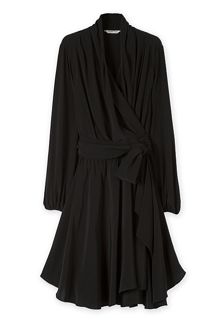 Black Wrap Dress - Dresses | Country Road