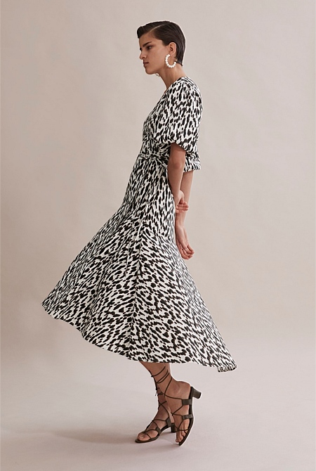 Print Wrap Maxi Dress - Dresses ...