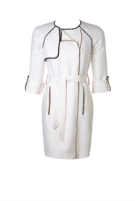 Pale Birch Zip Detail Trench - Jackets & Coats | Country Road