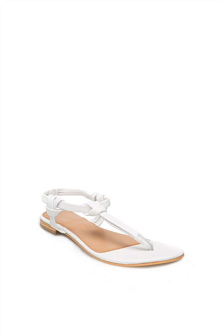 White Yvia Leather Sandal - Sandals & Thongs | Country Road