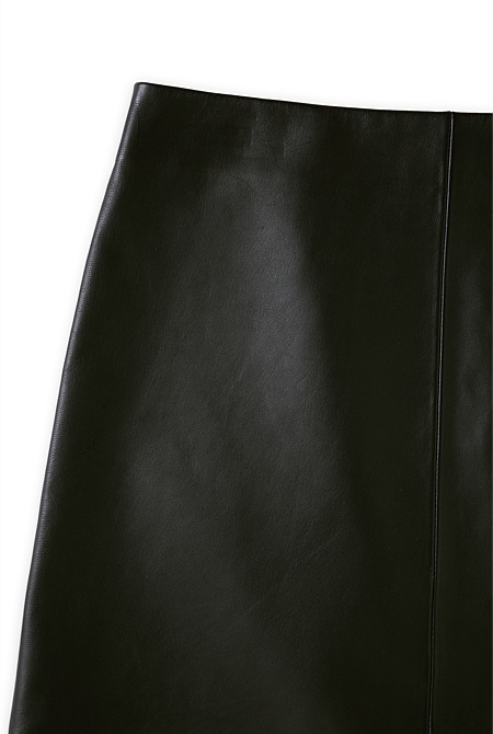 Black Leather Mini Skirt - Skirts | Country Road