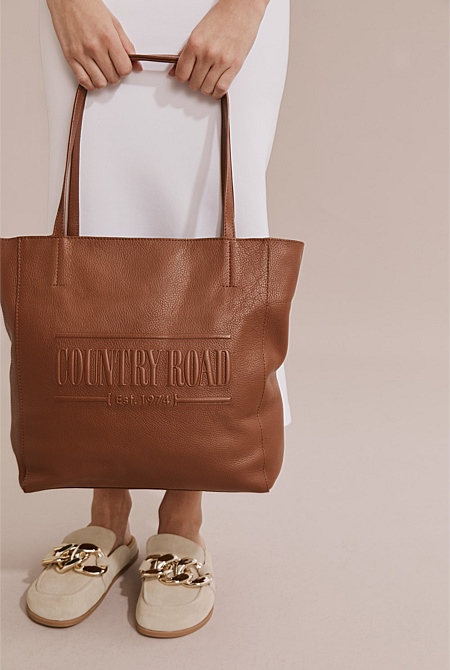 Tan Heritage Leather Shopper - Bags | Country Road