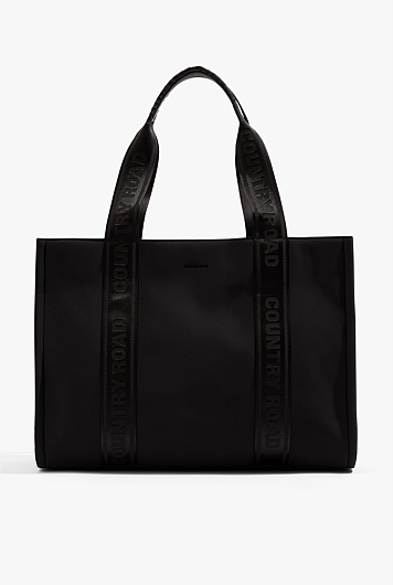 Black Neoprene Branded Tote - Bags | Country Road