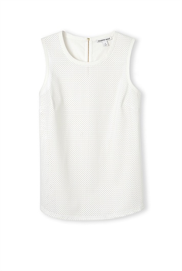 Chalk Perforated Front Shell Top - T-Shirts & Tops | Country Road
