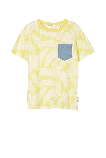 Yellow Leaf Print T-Shirt - T-Shirts | Country Road
