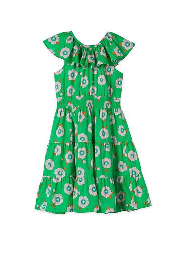 Green Tiered Floral Dress - Dresses | Country Road