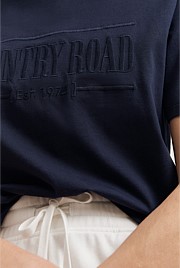 Navy Verified Australian Cotton Heritage Embroidered T-Shirt - T-Shirts ...