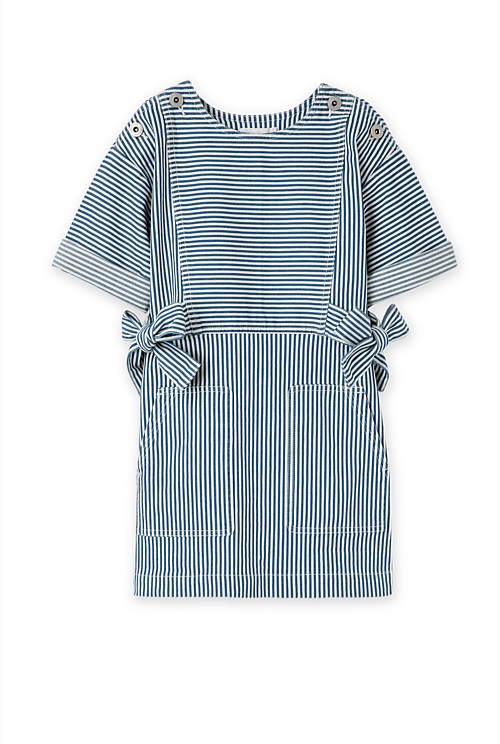 Blue Railroad Stripe Dress - Dresses | Country Road