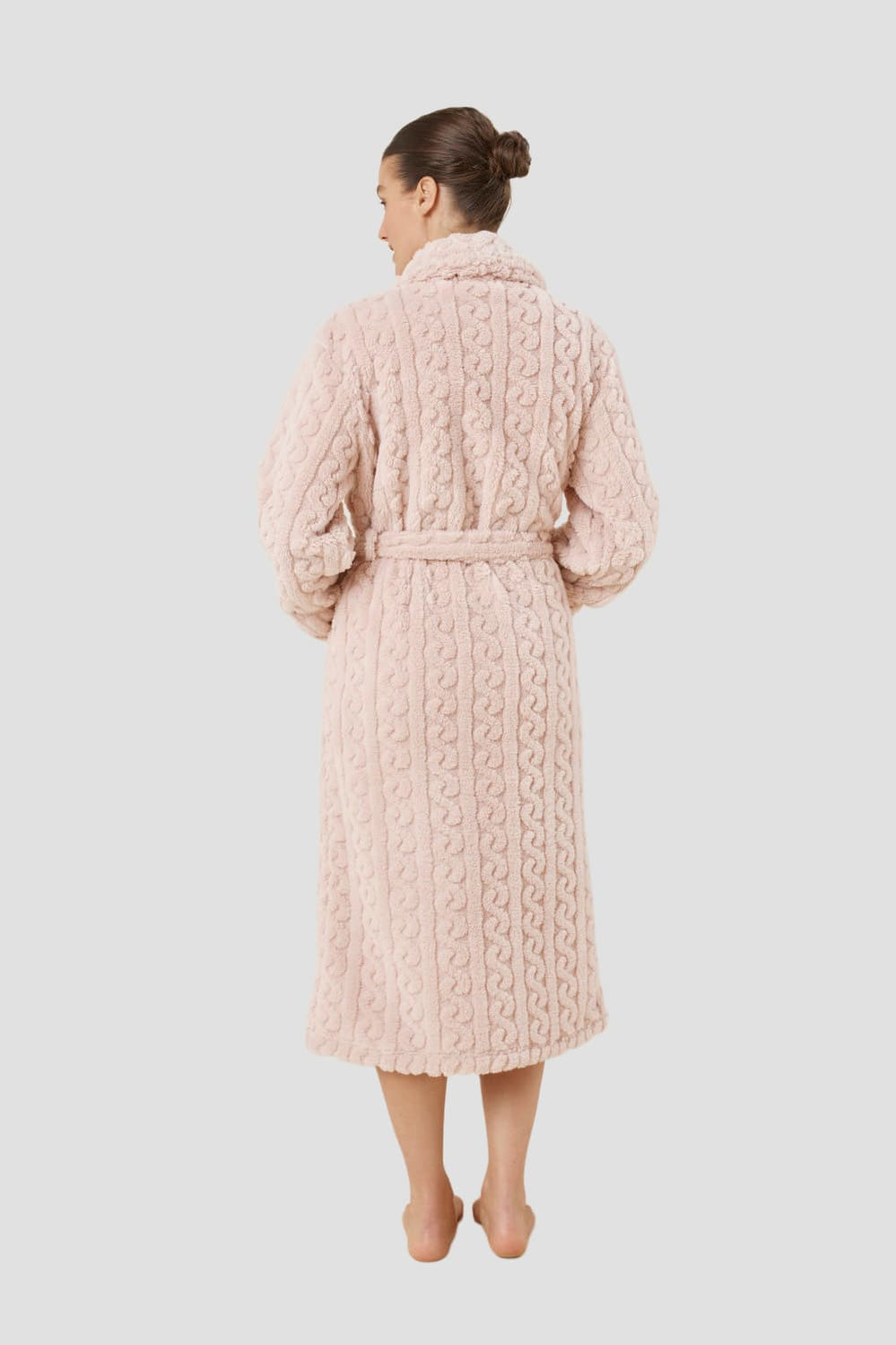 Gabriella Plush Long Robe - Pink - image 4