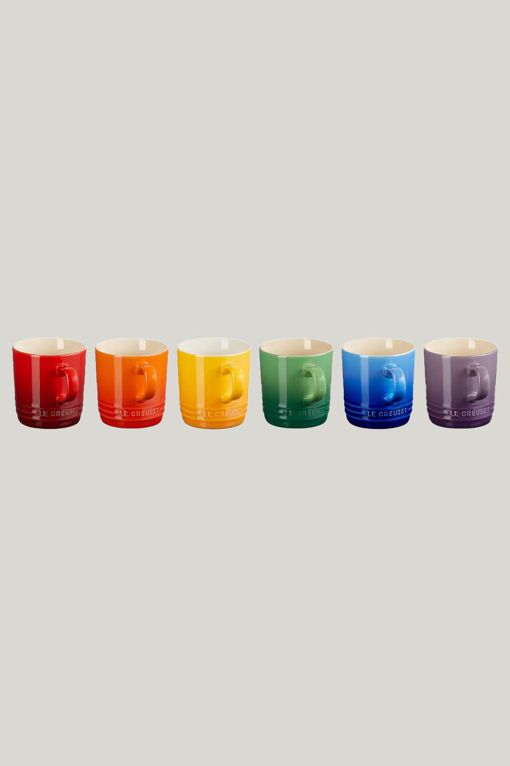 Stoneware Rainbow Set Of 6 Mugs 200ml - Rainbow - image 4