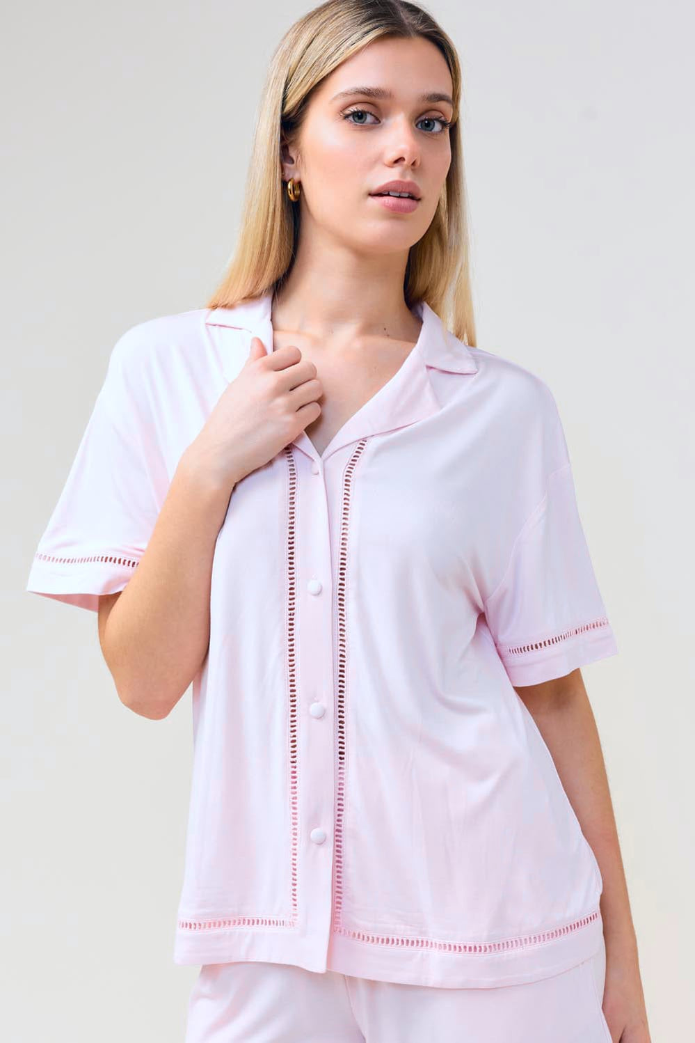 Helena Short Bamboo Pj Set - Pink - image 4