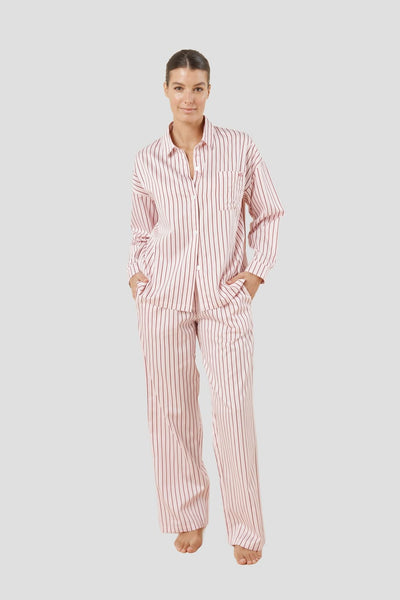 Willow Cotton Stripe Pj Set - Pink - image 1