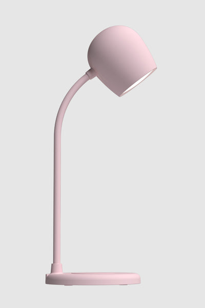 Ellie Smart Lamp With Bluetooth Speaker & Qi Wireless Charger - Dusty Rose - Pink - image 2
