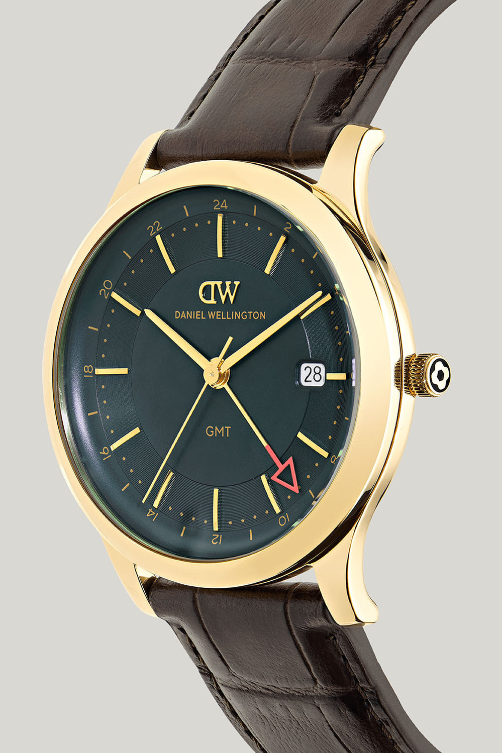 Pathfinder Gmt Brown-croc Green Gold Watch - Gold - image 3