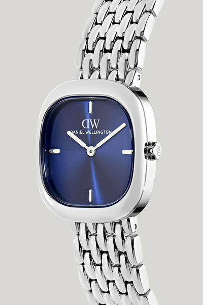 Corta Royal Blue Grain-link Silver Watch - Silver - image 3