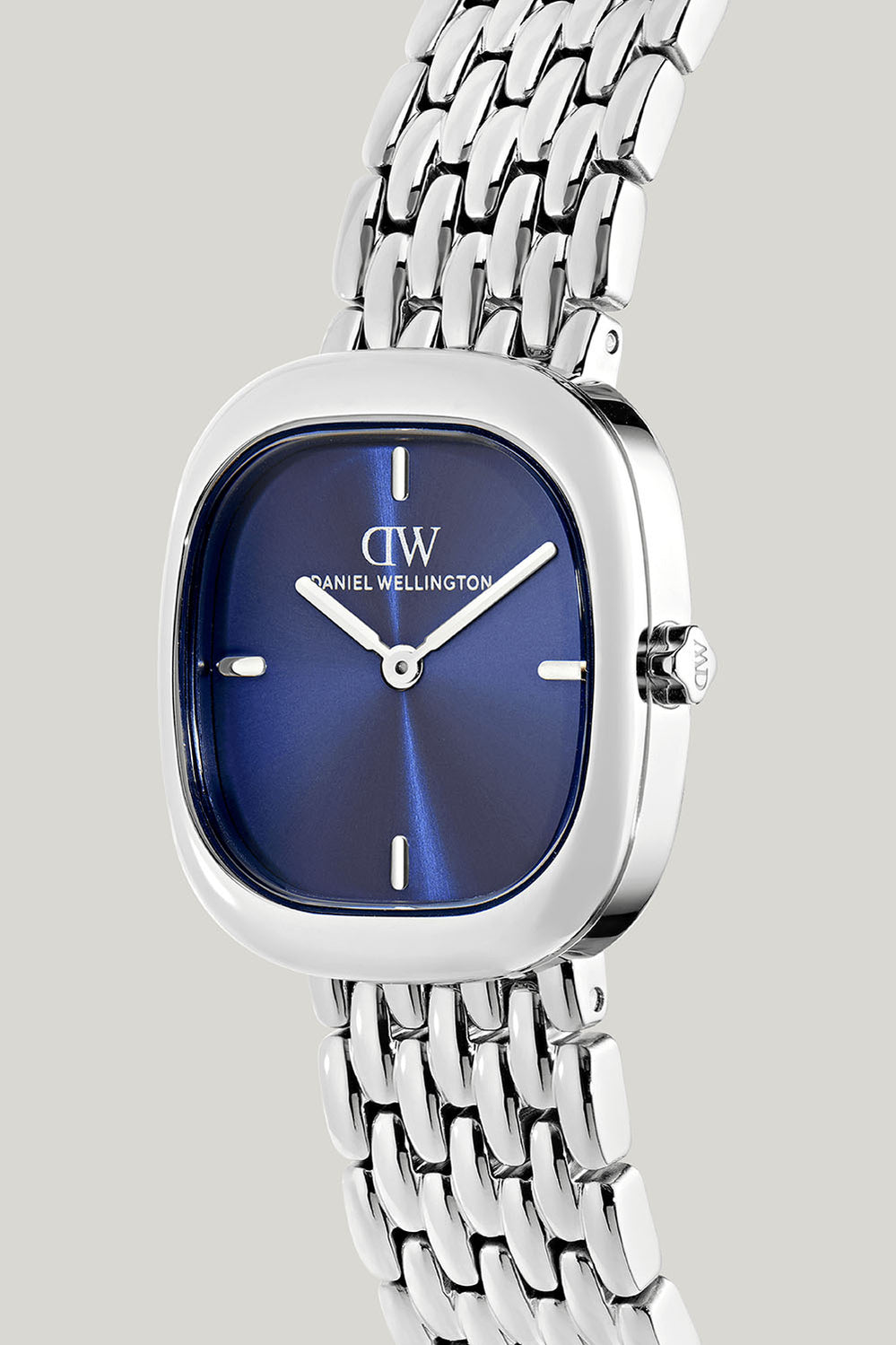 Corta Royal Blue Grain-link Silver Watch - Silver - image 3