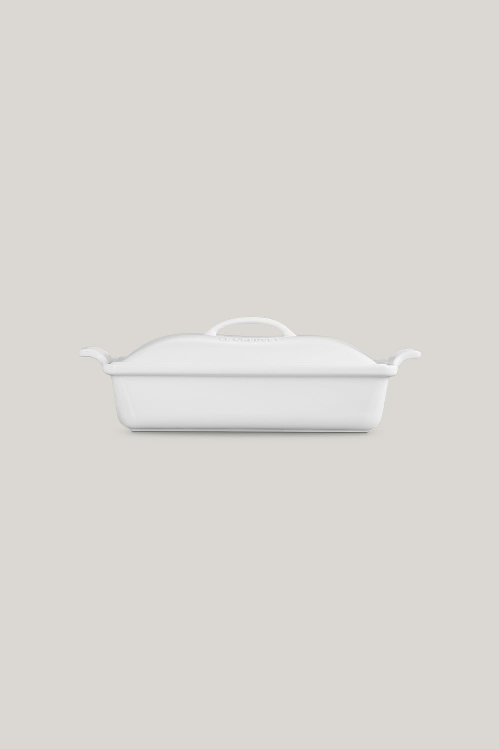 Stoneware Heritage Covered Rectangular Dish 33cm - White - image 2