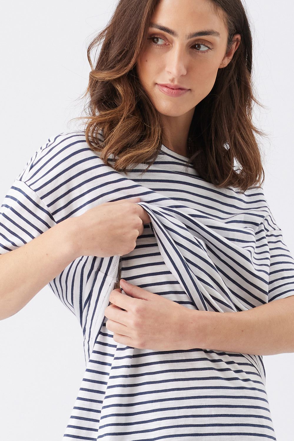 Claudette Nursing Tee - Navy/White - image 4