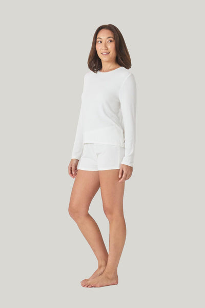 Lombardy Rib Long Sleeve Top - Ecru - image 2
