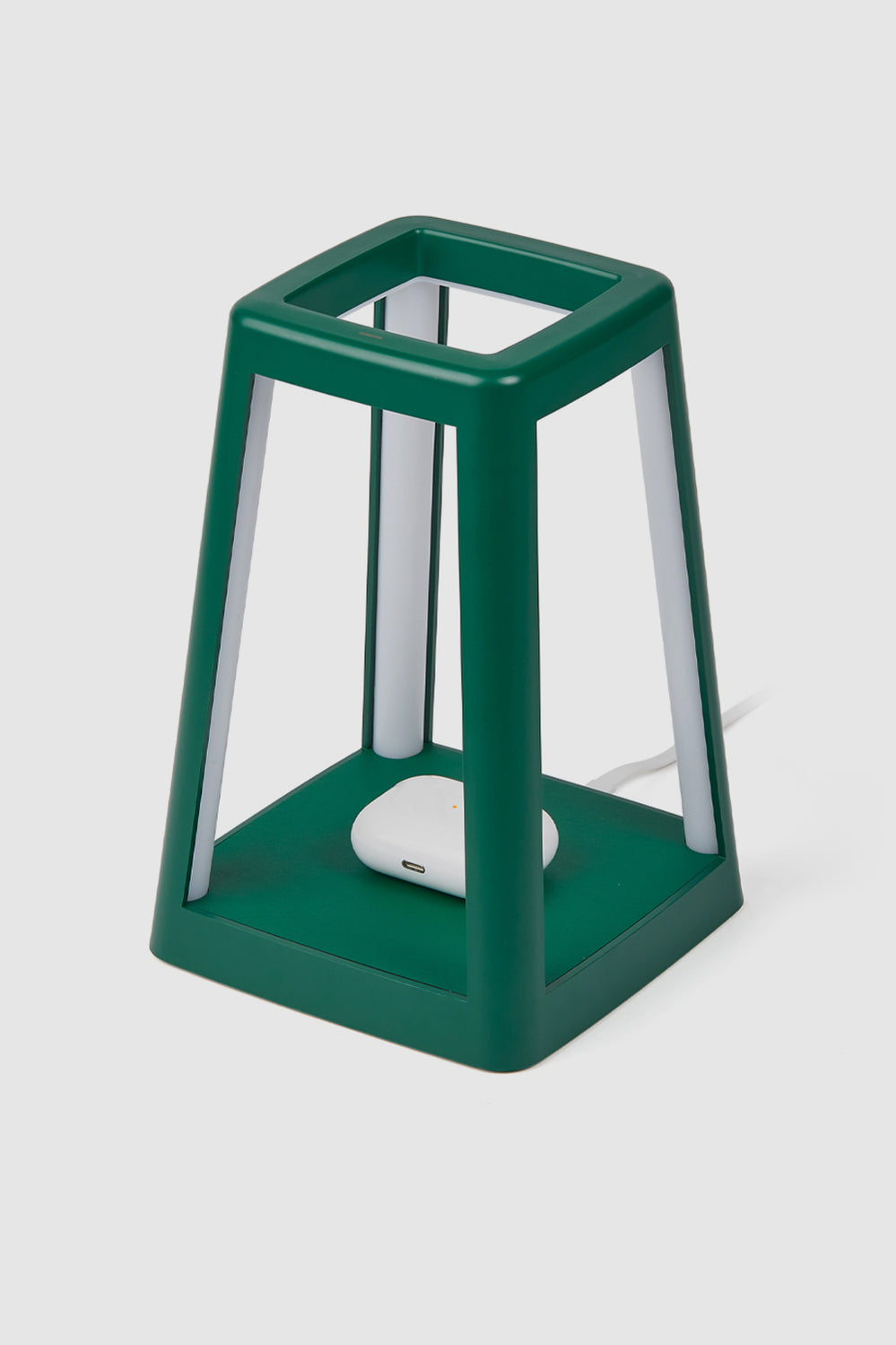 Lantern Portable Lamp With Built-in Wireless Charger - Green - Green - image 2