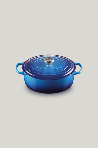 Signature Cast Iron Oval Casserole 29cm - Azure Blue - image 1