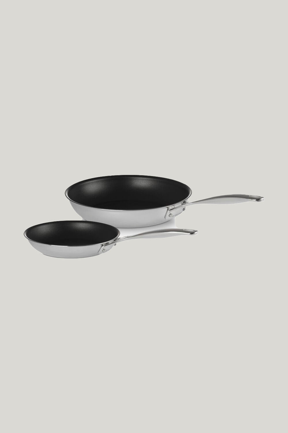 Signature Stainless Steel 3ply Non Stick Shallow Frypan Set - Stainless Steel - image 1