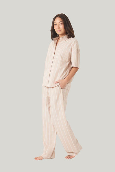 Sybill Cotton Long Pj Set - Beige - image 2