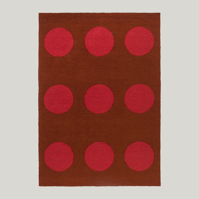 Habitat Festival Dots Red Outdoor Rug 200x140cm - Burnt Rust - image 1