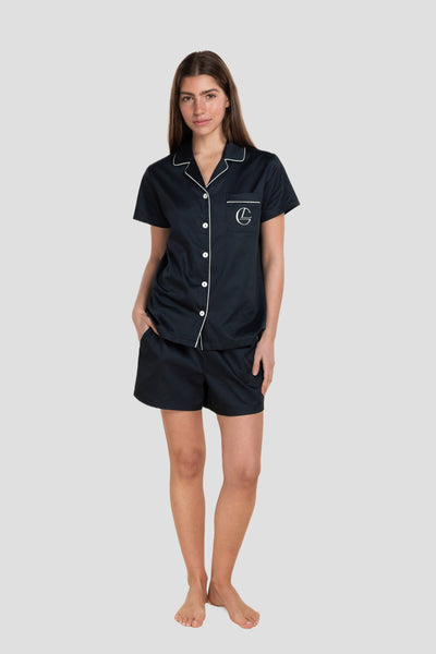 Camilla Cotton Short Pj Set - Navy - image 1