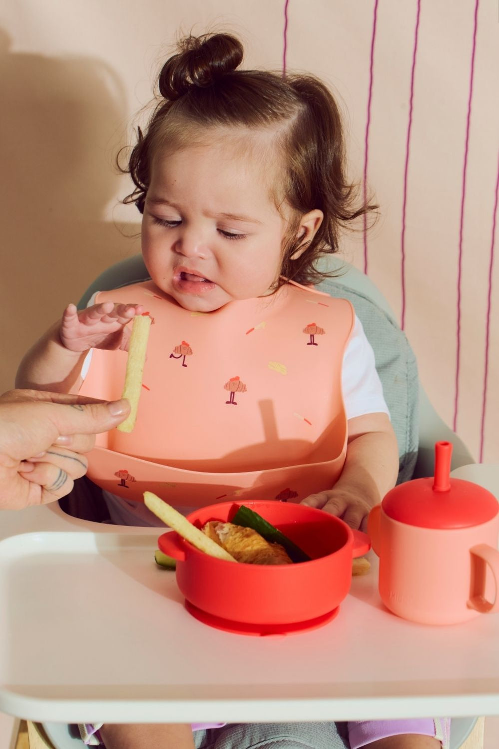 Fun Firsts Silicone Suction Bowl - Peach - image 3