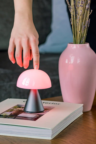 Mina M Medium Portable Led Lamp - Gunmetal - Gunmetal - image 4