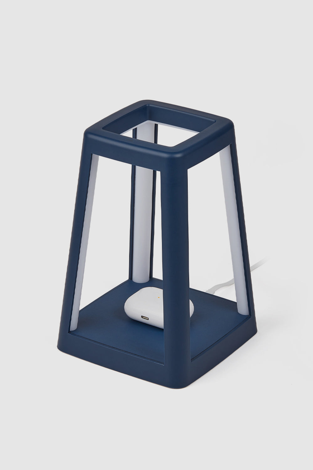 Lantern Portable Lamp With Built-in Wireless Charger - Blue - Blue - image 2