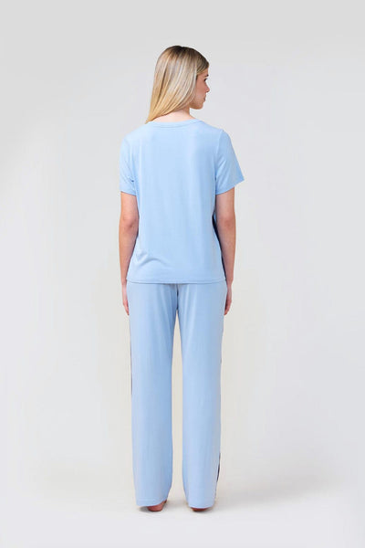 Bronte Bamboo Tshirt With Stripe - Blue - image 3