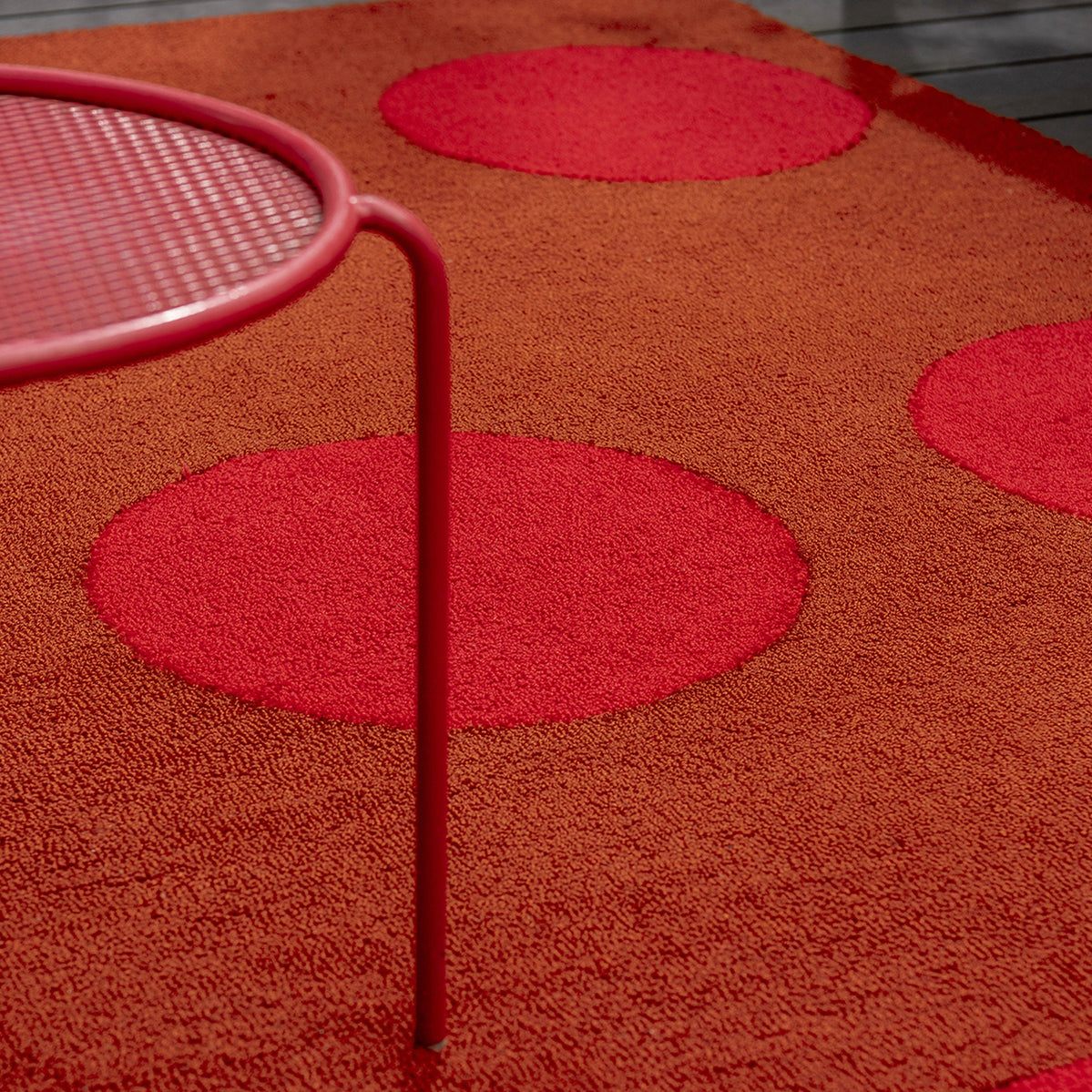 Habitat Festival Dots Red Outdoor Rug 200x140cm - Burnt Rust - image 3