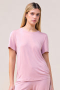 Bronte Bamboo Tshirt With Stripe - Pink - image 1