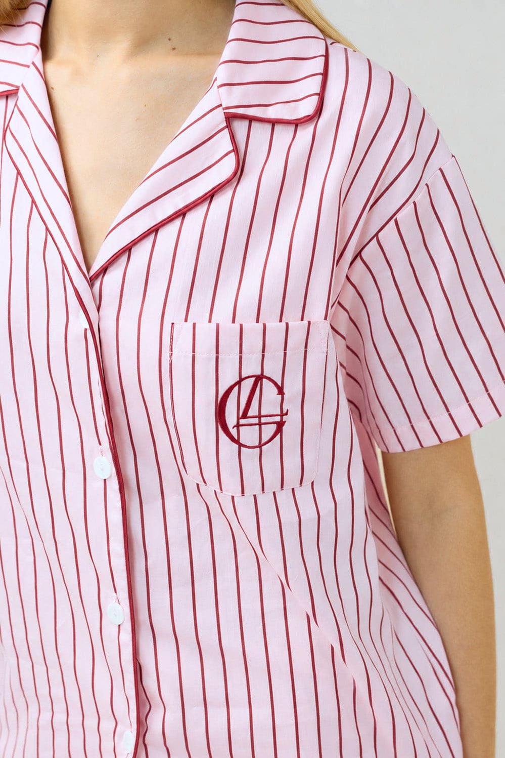 Lisa Stripe Long Pant Pj Set - Pink - image 4