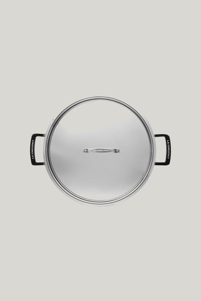 3ply Stainless Steel Non Stick Shallow Casserole & Lid 30cm - Stainless Steel - image 3