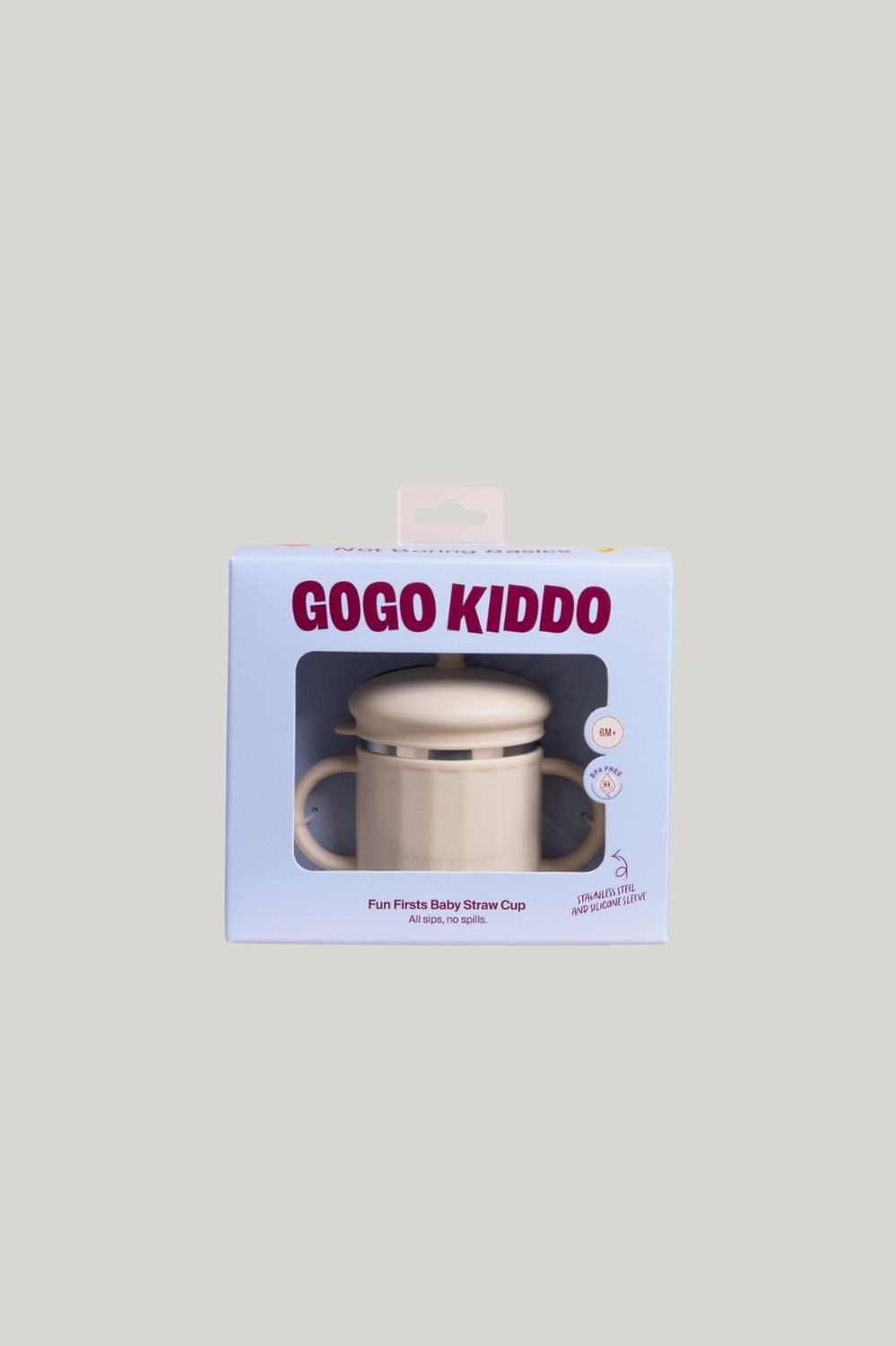 Fun Firsts Stainless Steel Cup With Silicone Sleeve - Ivory - image 2