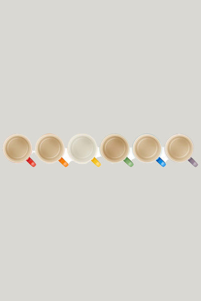 Stoneware Rainbow Set Of 6 Mugs 200ml - Rainbow - image 3