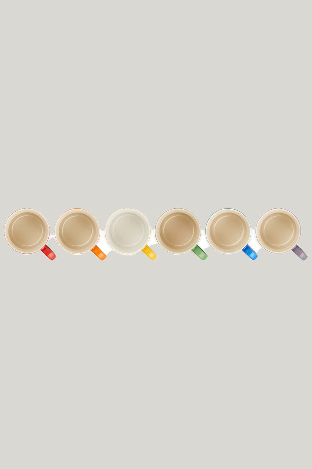 Stoneware Rainbow Set Of 6 Mugs 200ml - Rainbow - image 3