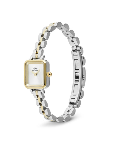 Quadro Mini Arch Link Two Tone Watch - Silver Gold - image 4