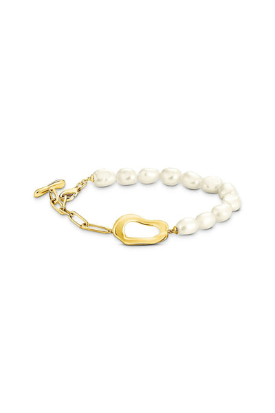 Freshwater Pearl Bracelet In Gold - Gold - image 1