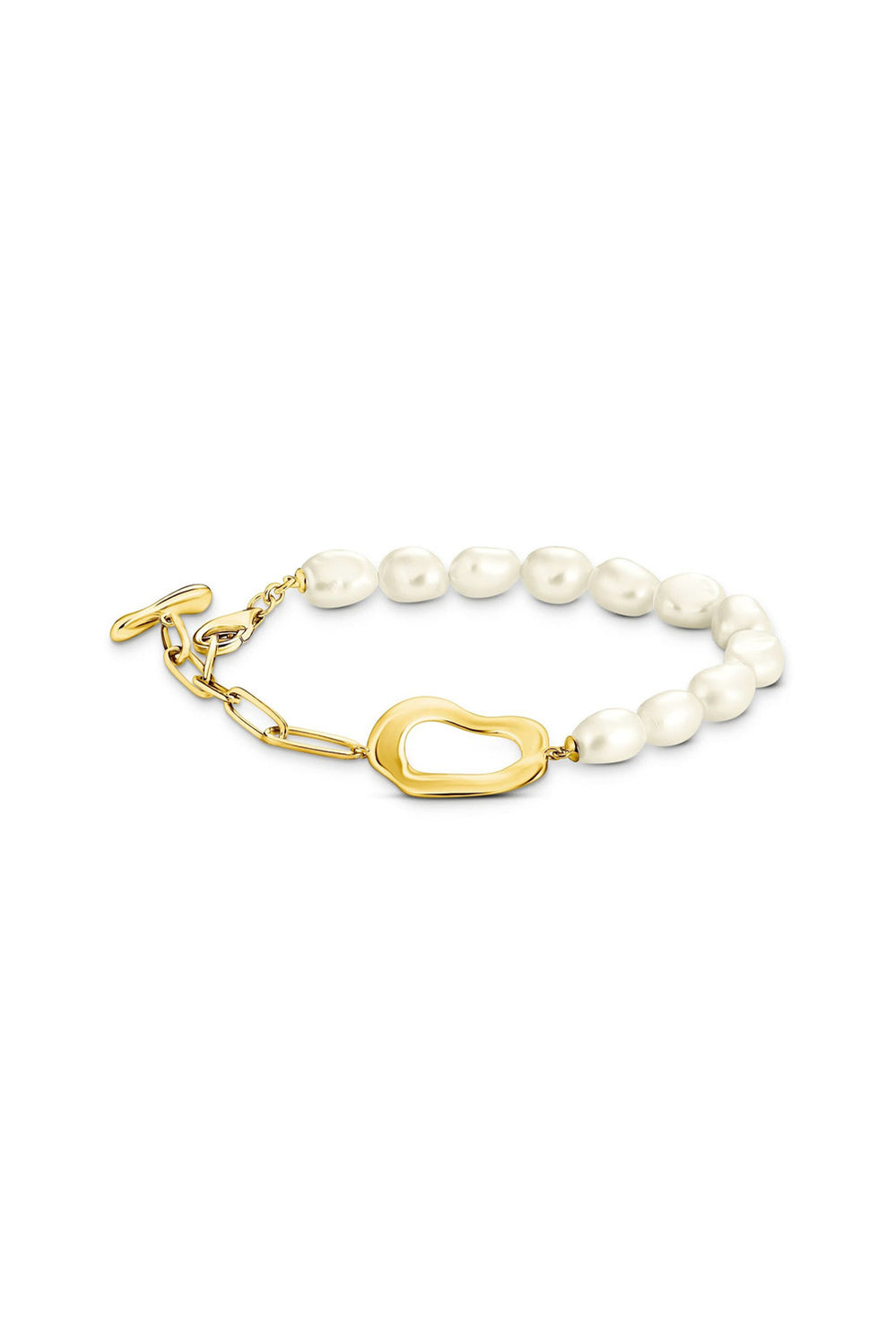 Freshwater Pearl Bracelet In Gold - Gold - image 1