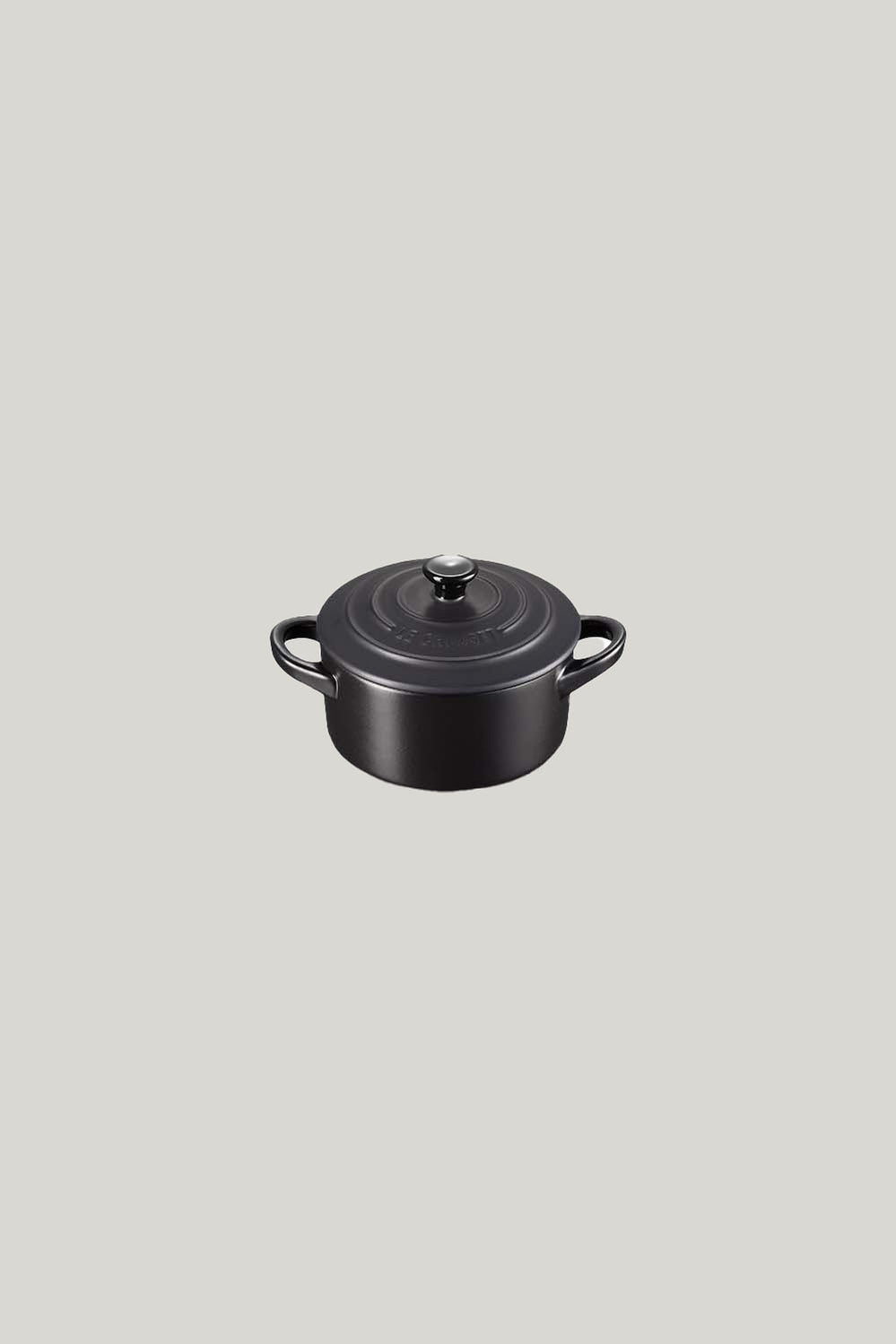 Stoneware Mini Cocotte 10cm - Matte Black - image 1