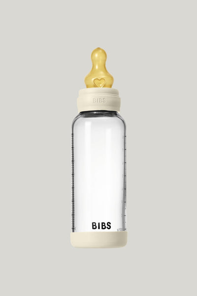 Glass Baby Bottle 240ml Latex - Ivory - Ivory - image 2