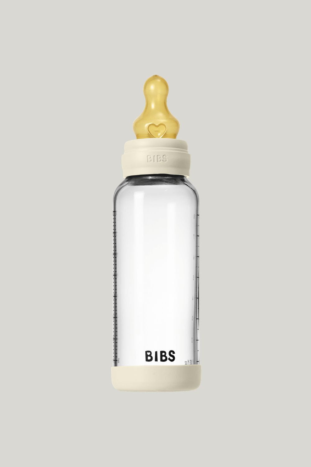 Glass Baby Bottle 240ml Latex - Ivory - Ivory - image 2