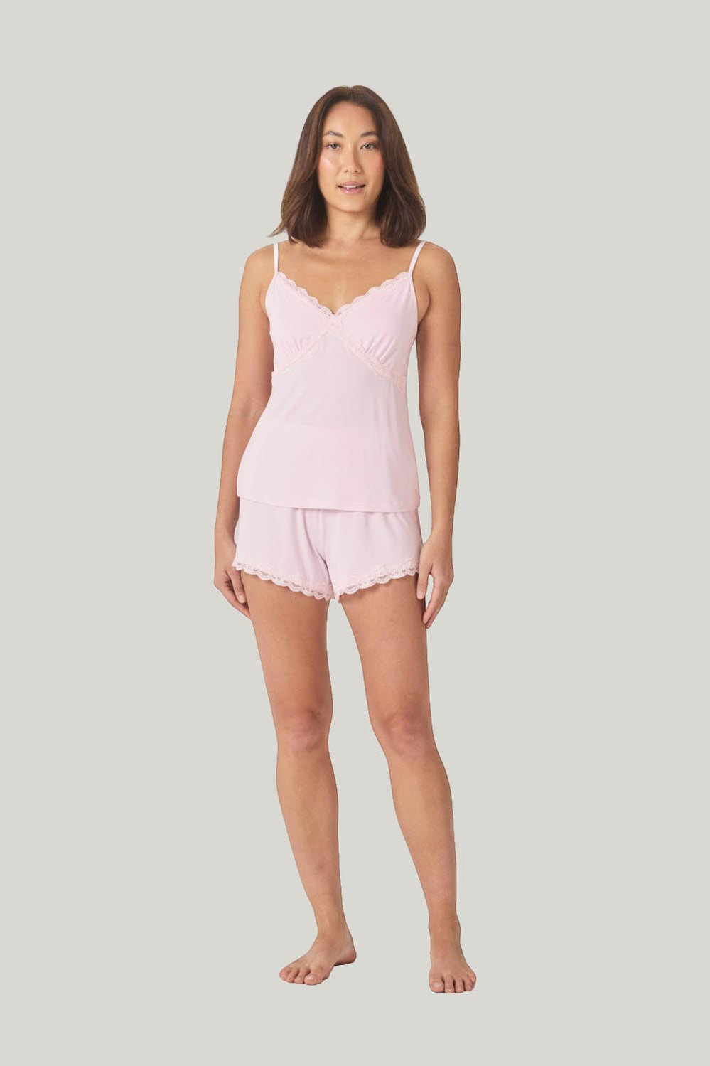 Mabel Bamboo Cami And Short Set - Pink - image 4