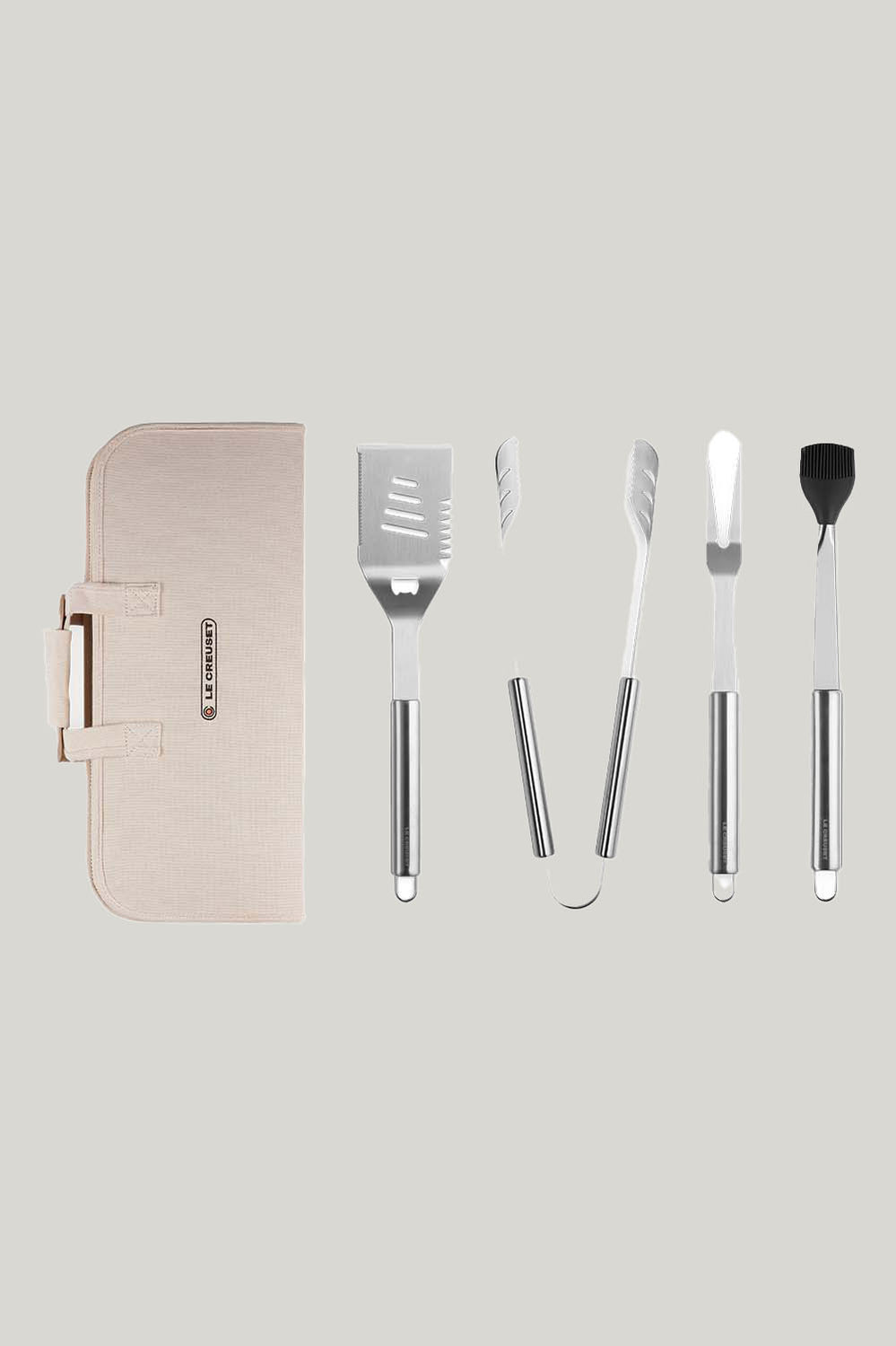 Stainless Steel Set Of 4 Bbq Tools & Bag - Black - image 1